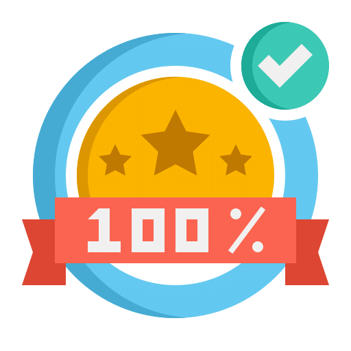 100% tevredenheidsgarantie icoon